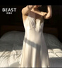 野獸派（THE BEAST）“硬糖”香草天空22姆米蕾絲吊帶裙真絲睡衣家居服生日禮物 曬單實(shí)拍圖