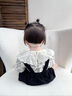 班喜迪嬰兒衣服秋裝嬰幼兒連體衣寶寶碎花包屁衣背帶褲套裝小月齡外出服 米色 80cm 曬單實拍圖