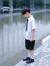 G.DUCKKIDS小黃鴨男童套裝夏季學(xué)院風(fēng)兒童西裝演出服男孩白襯衫黑褲子兩件套 白色襯衫+黑色褲子+領(lǐng)帶 130 建議7~8歲【120-130cm】cm 曬單實(shí)拍圖