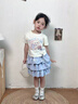 G.DUCKKIDS小黃鴨童裝女童套裝夏裝兒童寶寶衣服2025新款女孩夏季短袖蛋糕裙 圖片色套裝 120 (建議105-115cm 4-5.2周歲) 曬單實(shí)拍圖