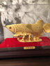 金龍魚(yú)擺件絨沙金客廳辦公室酒柜高端大氣裝飾品喬遷開(kāi)業(yè)禮可定制 金龍魚(yú) 約33_15_23cm 曬單實(shí)拍圖