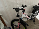 鳳凰山地自行車男女變速山地車碟剎青少年兒童自行車學(xué)生單車 星際 粉白【變速】后座+LED燈+三刀輪 22寸【適合130-170cm】 曬單實拍圖