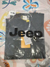 吉普（JEEP）長(zhǎng)袖T恤男春夏季寬松休閑上衣服男士圓領(lǐng)打底衫男裝 深灰 XL 曬單實(shí)拍圖