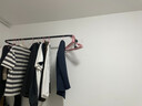 空夢女裝店上墻服裝展示架壁掛式不銹鋼童裝專用掛衣桿側(cè)掛衣服架 黑色側(cè)掛支架長1米離墻25 標配 曬單實拍圖