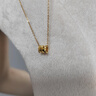 中國黃金（CHINA GOLD）黃金項鏈女款足金999小蠻腰項鏈鎖骨鏈情人節(jié)生日禮物送女友老婆 足金吊墜+黃k金項鏈【京速達】 曬單實拍圖