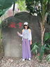 Olrain歐芮兒灰色修身上衣紫色慵懶風(fēng)褲子女夏季2025新款兩件套裝 灰色 S 曬單實(shí)拍圖