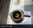 銀器時(shí)代 景舟石瓢銀壺泡茶壺足銀999家用壺純手工功夫茶具一張打銀茶壺 大號(hào)巖目紋290克 350ml 曬單實(shí)拍圖