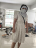 皮爾卡丹短袖雪紡連衣裙女2025新款夏季洋氣碎花小個(gè)子v領(lǐng)收腰顯瘦a字裙子 米白色 XL 建議105-115斤 曬單實(shí)拍圖