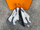 AJKP品牌男鞋子2025夏季新款透氣網(wǎng)面運動(dòng)鞋休閑小白鞋男士跑步老爹鞋 白灰 （透氣網(wǎng)面） 42 運動(dòng)鞋碼 曬單實(shí)拍圖