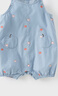 戴維貝拉（DAVE＆BELLA）夏款新品新生兒服裝嬰兒連體衣女寶寶哈衣 天藍色DBW14173-2A 90cm （建議身高80-90cm） 曬單實拍圖