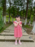 迷你木木屋女童夏季連衣裙小女生夏天純棉可愛(ài)裙子透氣舒適 格子紅  110  曬單實(shí)拍圖