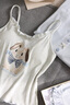 古今（GUJIN）【帶胸墊三件套】夏季新品短袖吊帶睡衣女家居服甜美睡褲仿棉甜美 曬單實(shí)拍圖