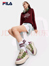 FILA 斐樂官方女鞋CARROT摩登板鞋蘿卜鞋休閑厚底鞋子女 夜曲紫/古白色-NA 37.5 曬單實拍圖