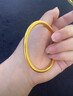 中國黃金（CHINA GOLD）黃金手鐲實(shí)心素圈古法足金傳承婚嫁情人生日送女友38婦女節禮物 【預購定金/下單后聯(lián)系客服補尾款/克重多退少補】 定制其他圈口請聯(lián)系客服 曬單實(shí)拍圖