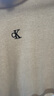 Calvin KleinJeans25春夏新款女士簡(jiǎn)約刺繡時(shí)尚ck辣妹正肩羅紋短袖T恤47AB212 101-象牙白 S 曬單實(shí)拍圖