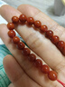 鈳洛迪雅天然川料南紅手串男女收藏滿(mǎn)色肉原礦無(wú)膠裂單圈款手鏈本命年禮物 6MM小米珠【手超細的小姐姐】 曬單實(shí)拍圖
