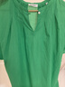 Marc O'Polo/MOP 2024夏季新款純棉立領(lǐng)系帶輕薄透氣短袖襯衫女士 綠色444 S (36) 曬單實(shí)拍圖