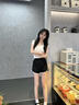 喆嶼童夏季熱褲運動(dòng)超短褲女潮外穿跳舞健身女裝運動(dòng)休閑打底三分沙灘褲 黑色 L 建議100-115斤 曬單實(shí)拍圖