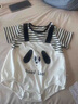 G.DUCKKIDS小黃鴨童裝嬰兒夏季薄款衣服純棉套裝新款男寶寶衣服新生兒連體衣 條紋小狗（單件哈衣） 66cm 66碼適合3-6個(gè)月(10-13斤) 曬單實(shí)拍圖