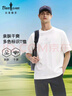 比音勒芬【長(cháng)絨棉】夏季男士時(shí)尚上衣休閑戶(hù)外多色親膚柔軟圓領(lǐng)短袖T恤 28米白色 XL 曬單實(shí)拍圖
