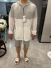 美津濃戶外皮膚衣男士夏季冰絲透氣防曬服輕薄釣魚服 白色/灰色  4XL  曬單實拍圖