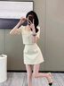 歌芭杉（GEBASHAN）品牌女裝新品小香風(fēng)套裝連衣裙女裝2025夏季新款方領(lǐng)氣質(zhì)包臀裙女 杏色 S 曬單實(shí)拍圖