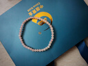 中國黃金（CHINA GOLD）和田玉手串女藕粉轉(zhuǎn)運珠玉石圓珠手鏈七夕情人節(jié)禮物送女朋友老婆 藕粉和田玉手串-4MM【紀念品】 曬單實拍圖