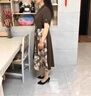 俞兆林（YUZHAOLIN）媽媽夏裝高貴氣質(zhì)連衣裙中年女時(shí)尚拼色裙子中老年女裝系帶長裙子 FSN3783 紅色 XL （建議90-110斤） 曬單實(shí)拍圖