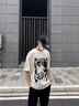 古由卡（GUUKA）潮牌情侶裝短袖t恤男士2025夏季半截袖嘻哈二次元?jiǎng)勇宸中鋵捤?白色 F7435 M 曬單實(shí)拍圖