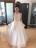 DOMIAMIAKIDS高端女童晚禮服女花童小女孩兒童生日公主裙主持人走秀演出服 香檳色禮服+皇冠【贈襯裙】 150 cm 曬單實拍圖