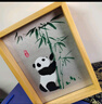 鑠雅蜀錦工藝熊貓刺繡擺件紀(jì)念品手工藝擺件中國風(fēng)特色禮品禮物送老外 嬉戲長擺臺(tái)-（京東快遞） 曬單實(shí)拍圖