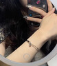 中國黃金（CHINA GOLD）S925銀小星星半鐲手鏈女款輕奢簡約感手鐲情人節(jié)生日禮物送女友 小星星手鏈 曬單實(shí)拍圖
