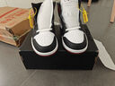耐克NIKE七夕禮物 男喬丹AJ1 JORDAN1中幫運(yùn)動(dòng)鞋HF3216-102黑白紅42.5 曬單實(shí)拍圖