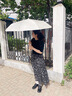 傘小滿(mǎn)全自動(dòng)雨傘大號加固加厚結實(shí)抗風(fēng)折疊太陽(yáng)傘遮陽(yáng)防曬雙人晴雨兩用 140骨-黑膠晴雨傘（抹茶綠） 曬單實(shí)拍圖