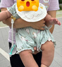 巴厘小豬寶寶衣服女嬰兒公主風哈衣夏季背心哈衣新生兒無袖薄款女寶連體衣 鴨鴨出游記 73cm 曬單實拍圖