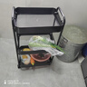 甄嚴(yán)選推車置物架落地多層收納架宿舍移動(dòng)零食架廚房架子鐵藝帶輪儲(chǔ)物架 【加厚碳鋼】三層黑色送滑輪 曬單實(shí)拍圖