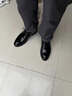 VOLO犀牛男鞋隱形內增高德比鞋男士商務(wù)休閑鞋小碼鞋正裝西裝真皮皮鞋 黑色（內增高5cm） 40 曬單實(shí)拍圖