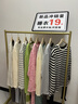 柏海森加粗服裝店展示架直播間衣服架落地陳列架簡約移動中島衣帽架帶輪 黑色長60高137配2.0輪 曬單實拍圖