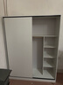 馨恒坊【包安裝】衣柜家用臥室出租房屋用小戶(hù)型推拉門(mén)簡(jiǎn)易儲物兩門(mén)柜子 月光白色 長(cháng)140cm高180cm 曬單實(shí)拍圖