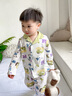 俞兆林（YUZHAOLIN）兒童睡衣男童春季家居服開(kāi)衫套裝中小童純棉衣服童裝 涂鴉森林 曬單實(shí)拍圖