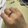 卡地亞（Cartier）戒指男女同款 3毫米寬鑲嵌鉆石CDE對戒情侶婚戒 B4086400 18K玫瑰金色 52 曬單實拍圖