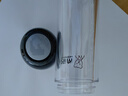 希諾（HEENOOR）塑料杯帶蓋創(chuàng)意便攜水杯可愛學(xué)生戶外運動透明杯子隨手杯 黑色 220ml 曬單實拍圖