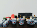 七丞堂七丞堂青花釉里紅纏枝蓮功夫茶具套裝家用高檔蓋碗茶杯一整套送禮 釉里紅纏枝蓮蓋碗9件套禮盒裝 曬單實(shí)拍圖