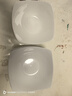 純白8寸沙拉碗異形四角碗盤菜盤家用意面方形盤水果翹角盤尖角碗 加厚純白8英寸尖角碗2個(gè) 曬單實(shí)拍圖