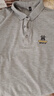 花花公子（PLAYBOY）品牌純棉男士t恤polo.衫短袖夏季寬松休閑簡(jiǎn)約中青年翻領(lǐng)上衣男 短袖YW206灰色 XL 175建議135-150斤 曬單實(shí)拍圖