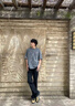 卡圖弛美式柳葉彎刀微喇牛仔褲男夏季潮流高街vibe修身顯瘦窄版長褲子 黑色 XL 曬單實(shí)拍圖