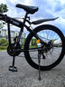 SANGPU折疊自行車成人山地車公路學(xué)生男變速賽車越野單車通勤城市代步女 旗艦-輻條-黑白【減震+厚輪胎】 26寸21速【適合身高165-180cm】 曬單實(shí)拍圖