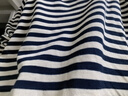 Navigare意大利小帆船女全棉寬松長(cháng)袖衛衣條紋圓領(lǐng)T恤2315005501 藍白 M  曬單實(shí)拍圖