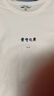 LAGOGO純棉印花簡(jiǎn)約正肩白色T恤女拉谷谷2025春新款甜美短袖上衣 本白色 S 曬單實(shí)拍圖