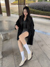 CAMILA KSENIA樂福鞋女2025新厚底增高款夏高跟軟底時尚一腳蹬小皮鞋 杏色 37 曬單實拍圖